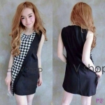 เดรสสั้น ดีไซส์เกร๋ๆ ทรงป้ายทับ