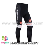 กางเกงจักรยานขายาวทีม Castelli 14 สีดำลาย