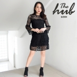 เดรสดำ ผ้าลูกไม้