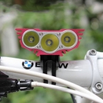 ไฟหน้าจักรยาน CREE XM-L T6 LED 3 ดวง ความสว่าง 3600 Lumen พร้อมแบตเตอรี่ครบชุด (DC)