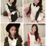 เดรสคอปกแขนยาวสุดฮิต