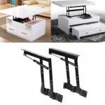 2pcs/set Functional Coffee Table Lifting Up Holder Rack Mechanism Hardware Adjustable Lifting Frame Hinges - intl