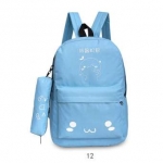 แอมป์เกาหลีแฟชั่นผู้หญิงกระเป๋าเป้สะพายหลังดินสอไนล่อนพิมพ์การ์ตูนนักเรียนกระเป๋านักเรียน - นานาชาติ