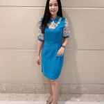 เดรสคอปก น่ารัก