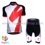 ชุดจักรยานแขนสั้นทีม Specialized 16 (10) สีดำขาวแดง