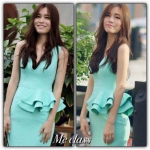 เดรสงานเกาหลี ระบายข้าง