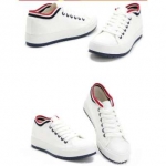 ่่่joyselect รองเท้าผ้าใบขอบแดงขาว8892