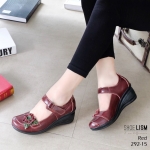 คัชชูหนังแกะ แต่งดอกไม้