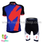 ชุดจักรยานแขนสั้นทีม Specialized 16 (13) สีดำน้ำเงินแดง