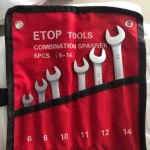 ประแจแหวนข้างปากตาย ETOP 6 ตัว/ชุด (6-14)