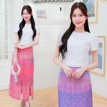 ✔️มีพร้อมส่ง⭐ขุดเดรสผ้าไทยประยุกต์งานป้ายคุณภาพ :: [ S-M-L-XL-2XL ] :: เซ็ต 2 ชิ้น เสื้อผ้าฝ้าย แขนกลีบบัว แต่งกระดุมข้าง แมทเข้ากับกระโปรงยาวผ้าฝ้ายทอลายไทย ชายผ่าเก๋ๆ ใส่สวยพรางหุ่น ซิปหลัง บุซับใน ใส่ออกงานสวยๆ