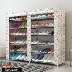 KUMALL ชั้นวางรองเท้า ตู้เก็บรองเท้า ตู้ใส่รองเท้า 6 ชั้น Shoes Rack จำนวน 42 คู่ ส่งจากกรุงเทพ