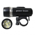 ไฟหน้าจักรยาน Power Beam รุ่น 5LED สีดำ