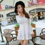 เดรสลูกไม้สั้น