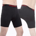 กางเกงจักรยาน Boxer GetMoving กางเกงสีดำ เป้าเจลสีฟ้า