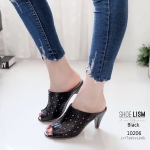 รองเท้าส้นสูงเปิดส้น ฉลุลาย