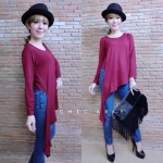 เสื้อยืดเนื้อspendexแขนยาว3ส่วน