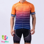 ชุดจักรยานแขนสั้น Volegarb 18 (01) สีส้มน้ำเงินลายขาว