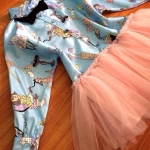 เสื้อเชิ้ตแขนยาวลายการ์ตูนชายผ้ามุ้ง