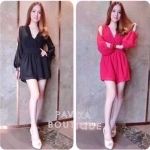 จั้มสูทไขว้อกหน้า