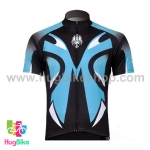 เสื้อจักรยานแขนสั้นทีม Bianchi 2015 สีดำฟ้า