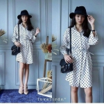 เชิ้ตตัวยาวกระดุมมีเชือกผูกเอว