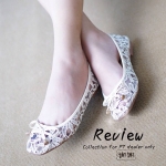 รองเท้าคัชชูผ้าลายลูกไม้