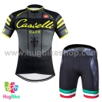 ชุดจักรยานแขนสั้นทีม Castelli 16 (07) สีดำขีดเหลือง