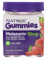 Natrol, Gummies, Melatonin, Strawberry, 10 mg, 90 Count