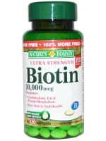 Nature's Bounty, Biotin, Ultra Strength, 10,000 mcg, 120 Softgels