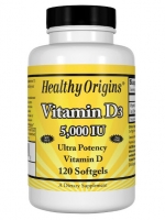 Healthy Origins, Vitamin D3, 5,000 IU, 120 Softgels
