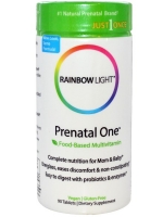 Rainbow Light, Just Once, Prenatal One, Food-Based Multivitamin, 90 Tablets