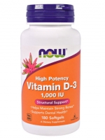 Now Foods, Vitamin D-3, 1,000 IU, 180 Softgels