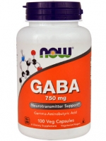 Now Foods, GABA, 750 mg, 100 Vcaps