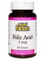 Natural Factors, Folic Acid, 1,000 mcg, 90 Tablets