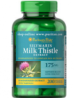 Puritan's Pride Milk Thistle Standardized 175 mg (Silymarin) 200 Capsules