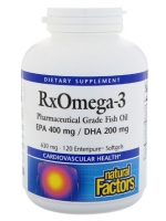 Natural Factors, Rx Omega-3 Factors, 630 mg