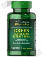 Puritan's Pride Green Coffee Bean Extract 400 mg 120 Rapid Release Capsules