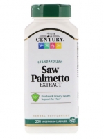 21st Century, Saw Palmetto Extract, Standardized, 200 Vegetarian Capsules