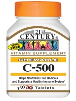 21st Century, Chewable C-500, 110 Tablets