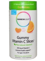 Rainbow Light, Gummy Vitamin C Slices, Tangy Orange Flavor, 90 Gummies