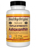 Healthy Origins, Natural Triple Strength Astaxanthin, 12 mg, 60 Softgels