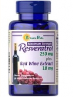 Puritan's Pride Resveratrol 250 mg 60 Softgels