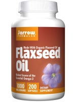 Jarrow Formulas, Certified Organic Flaxseed Oil Softgels, 1000 mg, 200 Softgels