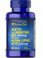 Puritan's Pride Acetyl L-Carnitine Free Form 400 mg with Alpha Lipoic Acid 200 mg