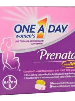 One-A-Day, Women's Prenatal, with DHA, 2 Bottles, 30 Liquid Gels/30 Tablets