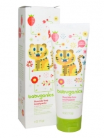 BabyGanics, Fluoride Free Toothpaste, Strawberry, 4 oz (113 g)