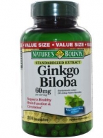 Nature's Bounty, Ginkgo Biloba, 60 mg, 200 Capsules