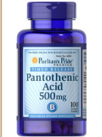 Puritan's Pride Pantothenic Acid 500 mg Timed Release 100 Tablets