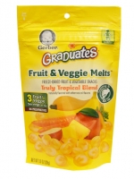 Gerber, Graduates, Fruit & Veggie Melts, Truly Tropical Blend, 1.0 oz (28 g)